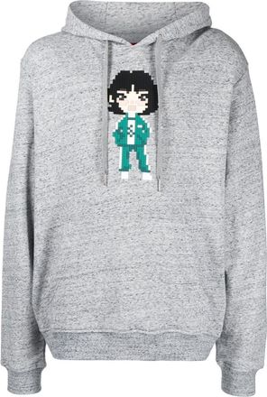 Mostly Heard Rarely Seen Player 067 pullover hoodie - men - Cotton/Spandex/Elastane - M - Grey