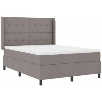 vidaXL Cama Tipo Box Spring Con Coj&iacute;n Manual Taup&eacute; 190 X 140 Cm Tela Vidaxl