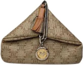 Celine Pre-owned Vintage Portemonnee Kaarthouder - Dames - Vintage Mini Tas - Beige - ONE Size - Leer - Vintage