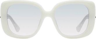 Kurt Geiger 53mm Gradient Butterfly Sunglasses in Bone/Green Pink at Nordstrom