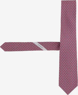 Ferragamo zijden stropdas met patroonontwerp