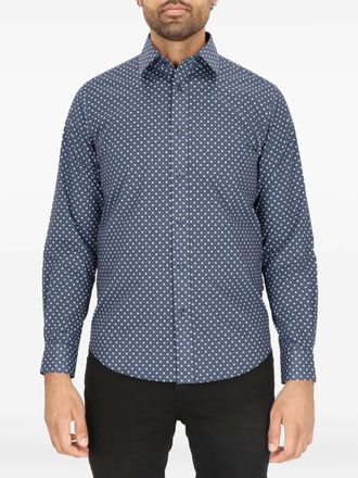 Scotch & Soda diamond-pattern shirt - men - Cotton - 15 - Blue
