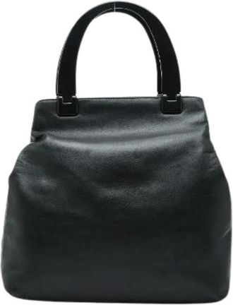 Prada Pre-owned Handbags, female, Black, Size: ONE SIZE Pre-owned Leather Tote Bag