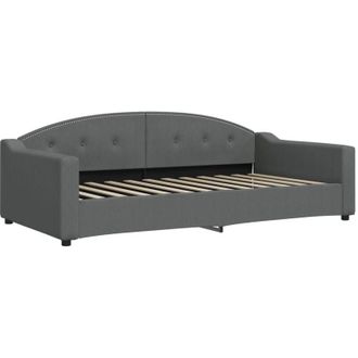 vidaXL vidaXL Letto da Giorno Grigio Scuro 100x200 cm in Tessuto