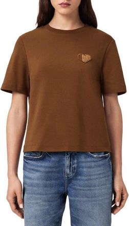 AllSaints Lover Lisa T-Shirt in Bottle Brown at Nordstrom, Size Small