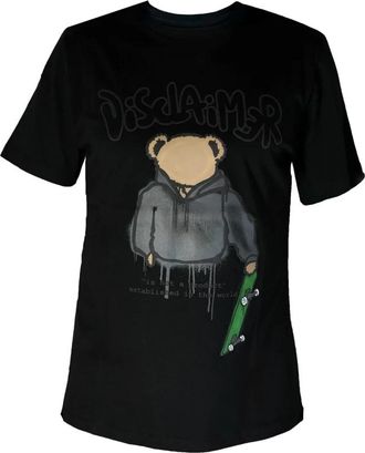 Disclaimer Zwarte skater jersey urban stijl - Heren - T-shirts - Zwart - L - Katoen - Tops