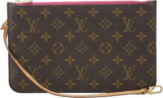 Louis Vuitton Pink Monogram Coated Canvas Neverfull Pouch Mm (Authentic Pre- Loved)