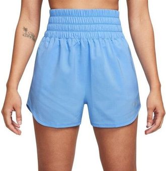 Nike One Shorts Womens Blue Dri-FIT Ultra High-Waisted 3 Brief-Lined SRT9