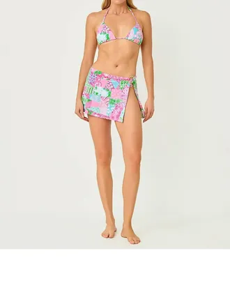 Lilly Pulitzer Kohala Skirt Coverup In Multi Crazy Quilt