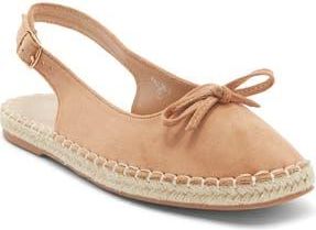 Top Moda Fallon Slingback Flat in Camel Suede at Nordstrom Rack, Size 5.5