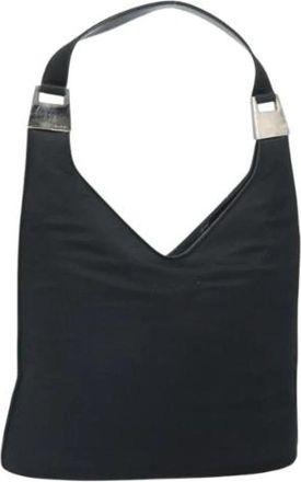 Gucci Pre-owned Nylon Schoudertas - Dames - Vintage Schoudertas - Zwart - ONE Size - Nylon - Vintage