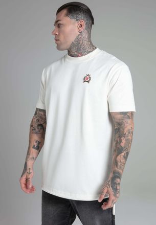 Siksilk T-Shirt SIKSILK Siksilk T-Shirt Oversized T-Shirt in Ecru, Herren, Gr. S, beige, Obermaterial: 100% Baumwolle CO., Shirts T-Shirt