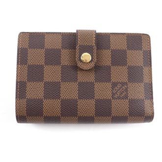 Louis Vuitton Brown Damier Canvas Leather Wallet (Bi-Fold) (Pre-Owned)