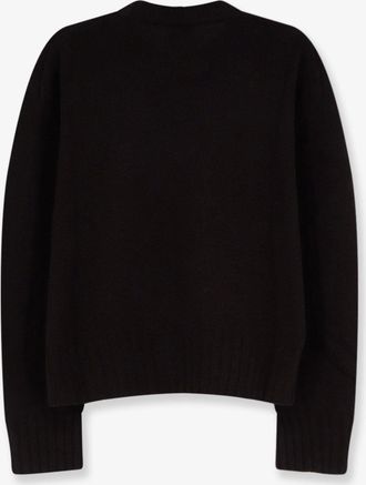 Alysi Womens Crew-Neck Merino-Cashmere Sweater Brown Merino Wool