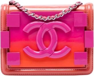 Chanel Pre-owned Vintage Flap Crossbody Bag - Dames - Vintage Schoudertas - Roze - ONE Size - Leer - Vintage
