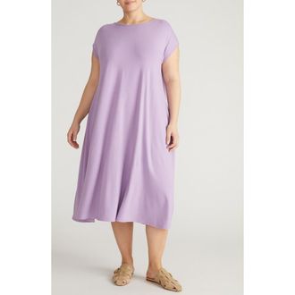 Universal Standard Heatwave Divine Jersey Dress in Spring Iris Purple at Nordstrom, Size 2Xl