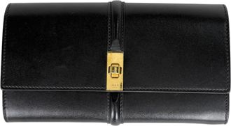 Celine Black Leather Long Wallet (Bi-Fold) (Pre-Owned)