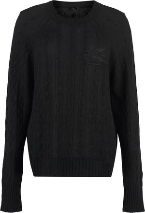 Etro Etro Womens Cashmere Crew-neck Sweater - Black - Size EU 42 (Womens)