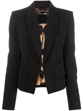 Philipp Plein shawl lapel blazer - women - Polyester/Spandex/Elastane/Polyester - M - Black