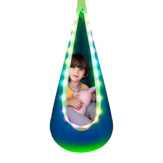 OEM Hamaca Colgante Led, 16 Colores, Coj&iacute;n Inflable, Nailon, Para Interior/exterior, Para Ni&ntilde;os