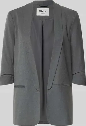 Only Regular Fit Longblazer mit 3/4-Arm Modell ELLY in Mittelgrau Melange, Größe 36