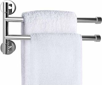 OEM Toallero De Pared, Toallero Giratorio De 180&deg;, Toallero De Acero Inoxidable, Toallero Cromado (2 Brazos)