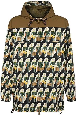 Gucci Jas met Patroon en Capuchon met Zakken - Heren - Zomerjassen - Veelkleurig - 2XL - Jassen