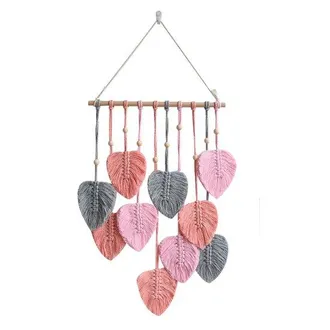 OEM Tapiz De Pared, Tapiz Bohemio, Decoraci&oacute;n De Pared De Tela, Tapiz De Pared Para Dormitorio, Cuerda De Algod&oacute;n Tejida, 9040cm, Rosa, 1 Pieza