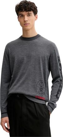 Iceberg Trui met ronde hals - Heren - Truien - Grijs - Maat: XL Wol