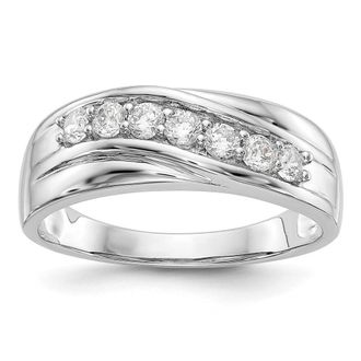 Diamond2Deal 14k Gold Lab Grown Diamond Wedding Band Ring 1/2Ct Clarity- VS Color- G-H