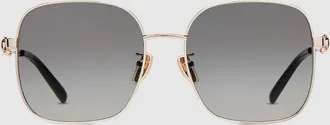 Gucci Square Frame Sunglasses, Gold