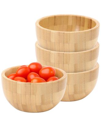 MegaChef 4.75In Bamboo Wood Serving Bowl