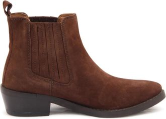 Emanuelle Vee Bruine Adel Enkellaarzen met 4 cm hak - Dames - Chelseaboots - Bruin - 41 EU - Schoenen