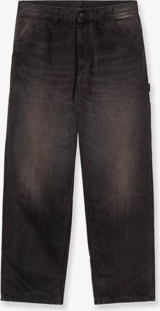Carhartt Work in Progress Jeans in black denim con effetto washed-out - CARHARTT WIP - gender_Man