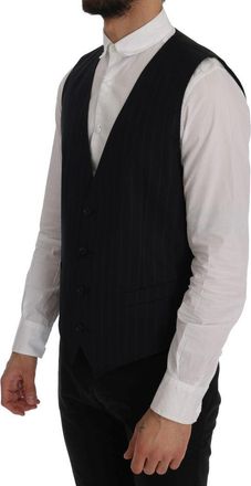 Dolce & Gabbana Wool Stretch Vest - Black
