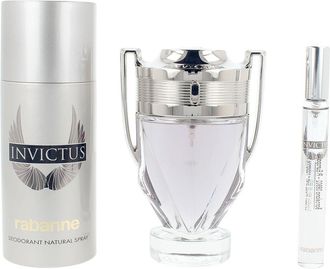 Paco Rabanne Mens Invictus Case 3 Pcs 3 pz - One Size