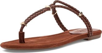 Schutz Cordelia Flat Womens Sandals Cognac : 10.5 M, Leather