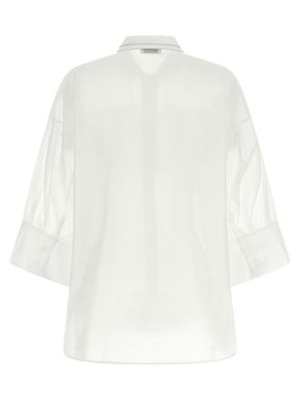 PESERICO Organza-Insert Shirt - White