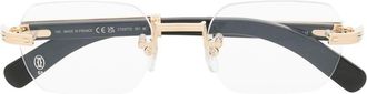 Cartier frameless rectangular glasses - unisex - Metal (Other) - 53 - Gold