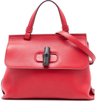 Gucci Pre-owned Gucci Small Leather Bamboo Daily Satchel Ladies 370831 527066