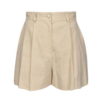 Pinko Sorridente Short - Dames - Bermuda - Beige - S - Korte Broeken