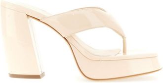 Gia Borghini White Slip On Heels