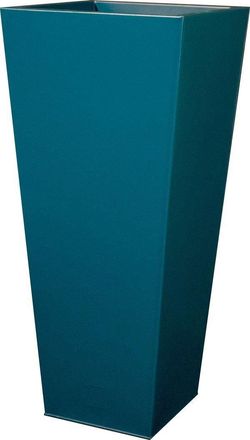 PRIMROSE Teal Tall Flared Square Planter Aluzinc Indoor Outdoor Plant Pot 116cm
