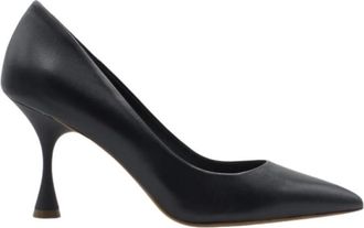 Gianmarco F. Leren Hoge Hak Pumps - Dames - Pumps - Zwart - 37 1/2 EU - Leer - Schoenen
