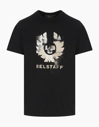 Belstaff Mens Blur Cotton T-Shirt Black - Size: 38