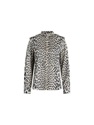 C&acirc;llas Milano MIKA Band-collar Shirt in Natural at Nordstrom, Size 6L It