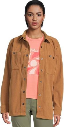 Columbia Blue Point Creek Corduroytm Shirt Jacket Womens Clothing Camel Brown : 2XL, Corduroy/Polyester