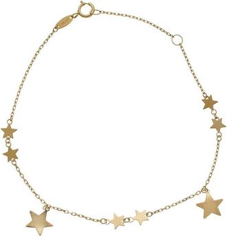 Italian Gold, Inc 10K Star Charm Adjustable Bracelet