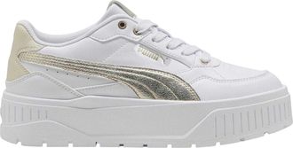 Puma Karmen II leren platformschoenen voor dames (Wit/Goud)