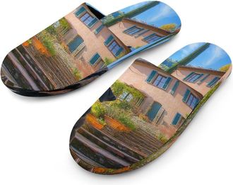 Generic Black Labrador Dog Mens Cotton Slippers Memory Foam Comfort House Shoes Winter Indoor Slipper for Hotel Casa Spa